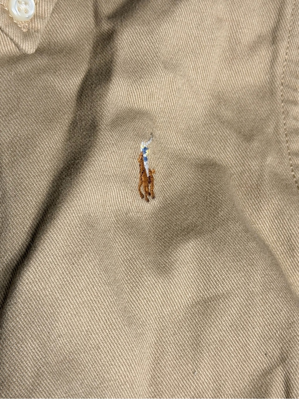 Polo Ralph Lauren Girls Belted Chino Shirtdress Khaki Size 6 - Picture 6 of 7